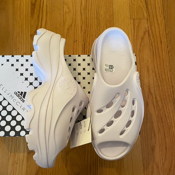 ADIDAS By STELLA MCCARTNEY White Clogs - Women’s Size 9 - New In Box - Picture 5 of 10